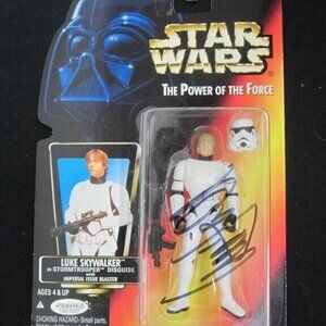 Mark Hamill signed Kenner Star Wars Power of the Force Luke Skywalker Stormtroop